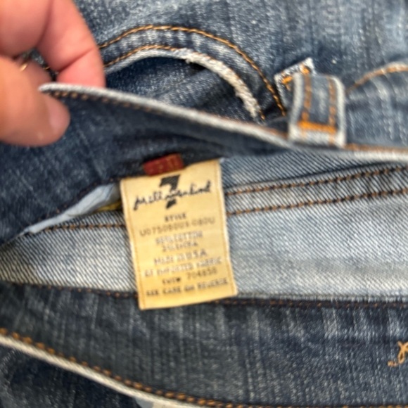 7 For All Mankind A Pocket Bootcut Cotton WomenJeans Embellished Pockets Size 27 - Picture 10 of 10